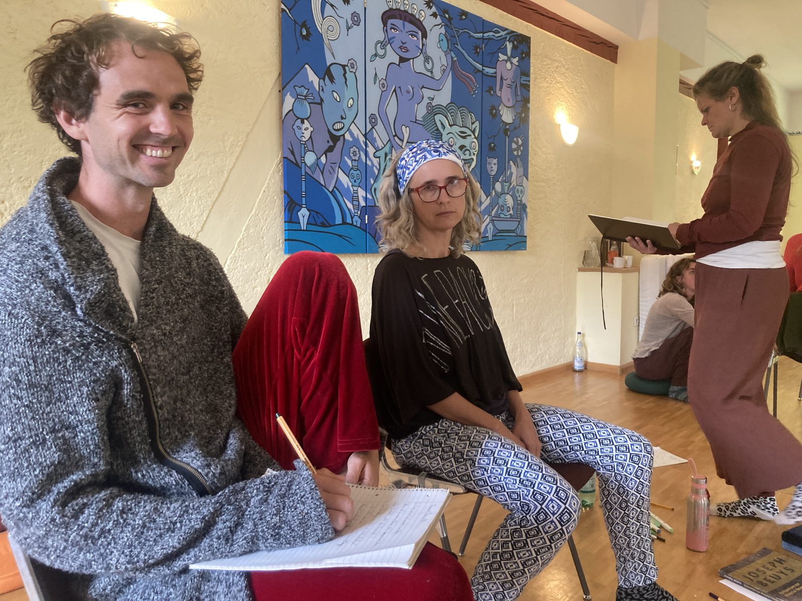A smiling participant during a session